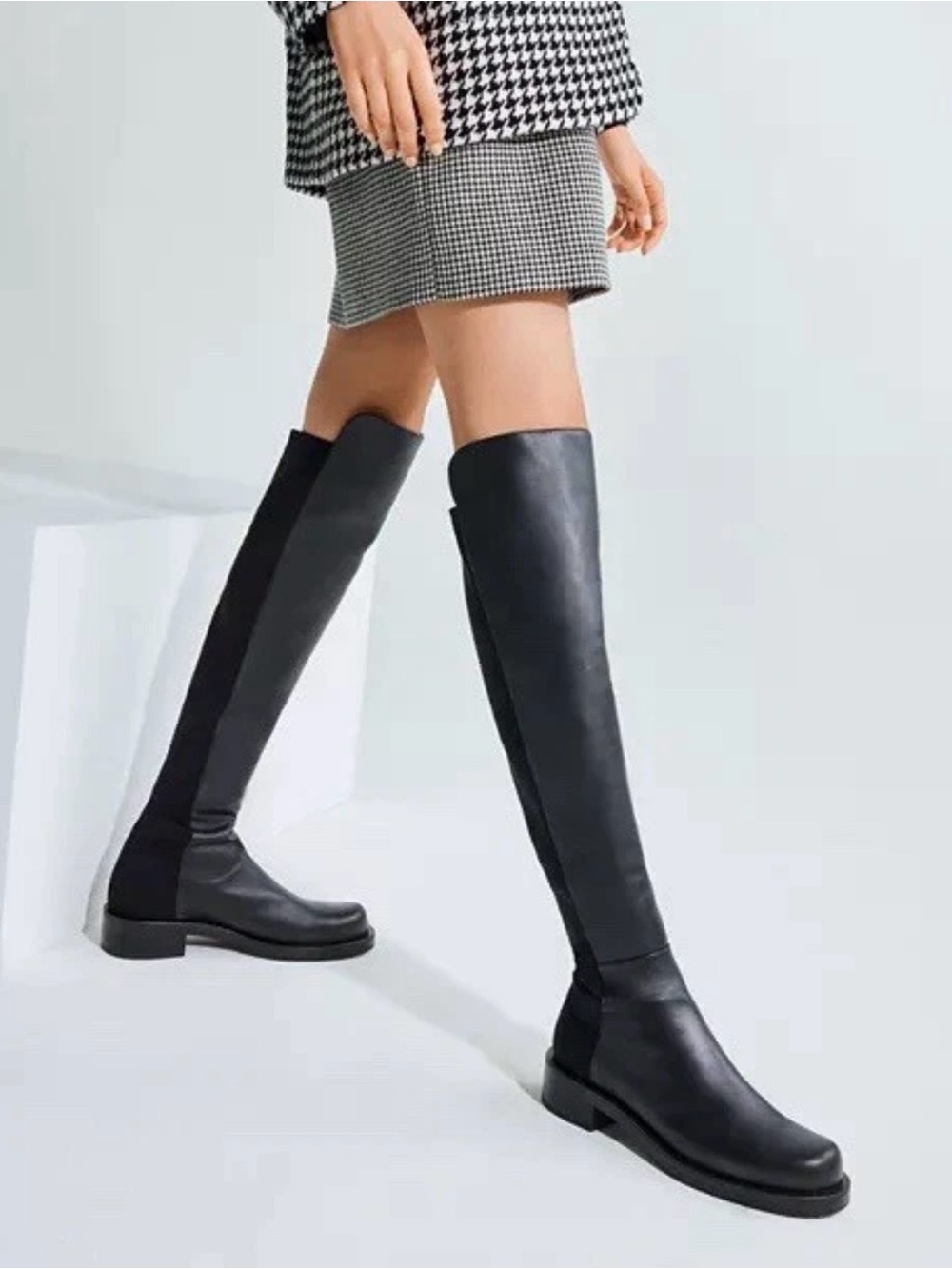 Stuart Weitzman 50/50 Black Over-the-Knee Boots NWT Size 7.5